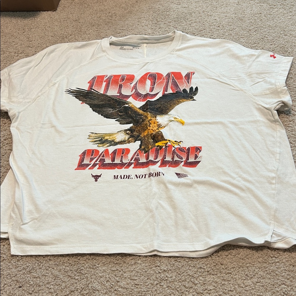 Under Armour White Graphic Tee with Eagle Design